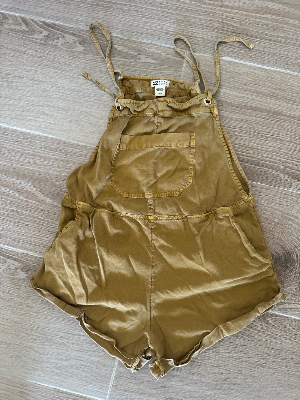 Billabong Mustard Yellow Elastic Waist Shorts - Picture 2 of 4